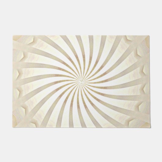 Beige-Creme-Wirbel-Türvorleger Fußmatte (Vorderseite)