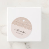 Beige Cross Christian Baptism Thank You  Geschenkanhänger (Beispiel)