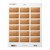 Beige Crumpled Paper Adressaufkleber (Vorne)