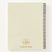 Beige Custom Business Logo Promotional Branding Notizblock (Rückseite)