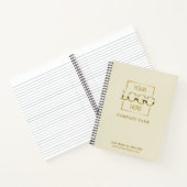 Beige Custom Business Logo Promotional Branding Notizblock (Innenseite)