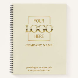 Beige Custom Business Logo Promotional Branding Notizblock