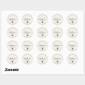 Beige Custom Vielen Dank Stickers mit QR-Code (Blatt)