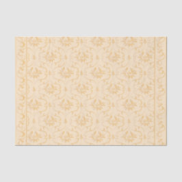 Beige Damask Brocade Blühte auf Cream Decoupage Seidenpapier