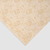 Beige Damask Brocade Blühte auf Cream Decoupage Seidenpapier (Ausschnitt)
