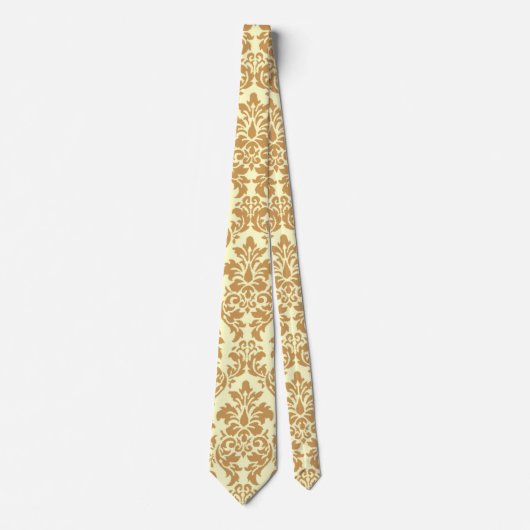 Beige Damask Krawatte (Vorderseite)