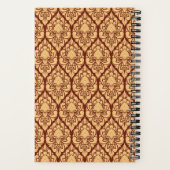 Beige Damask zur Burgund-Torah-Studie Notizblock (Rückseite)