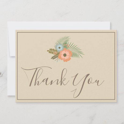 Beige danke Ihnen für Ihre schöne Blumenpracht (Vorderseite)