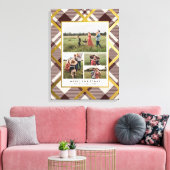 Beige & Dark Red Tartan 4 FotoCollage Weihnachten Leinwanddruck (Insitu (Wohnzimmer))