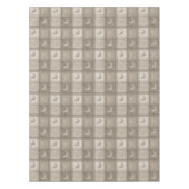 Beige Deer Karierte Aquarellfarbe Weihnachten Tischdecke (Vorderseite)