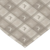 Beige Deer Plaid Pattern Classic Christmas Kurzer Tischläufer (Ecke)