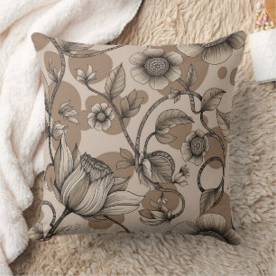 Beige Dekoration mit Blume Kissen
