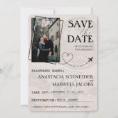 Beige Deutschland - Pass Save the Date (Rückseite)