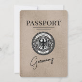 Beige Deutschland - Pass Save the Date (Vorderseite)