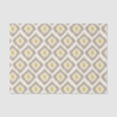 Beige Diamond Ikat Pattern Seidenpapier (Vorderseite)