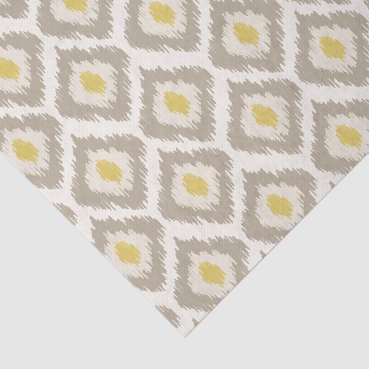 Beige Diamond Ikat Pattern Seidenpapier (Ausschnitt)