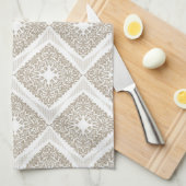 Beige Diamond Medallion Küchentücher (Viertel Falte)