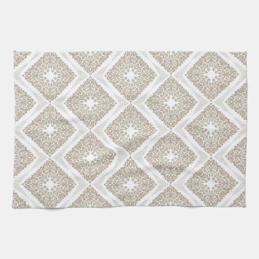 Beige Diamond Medallion Küchentücher (Horizontal)