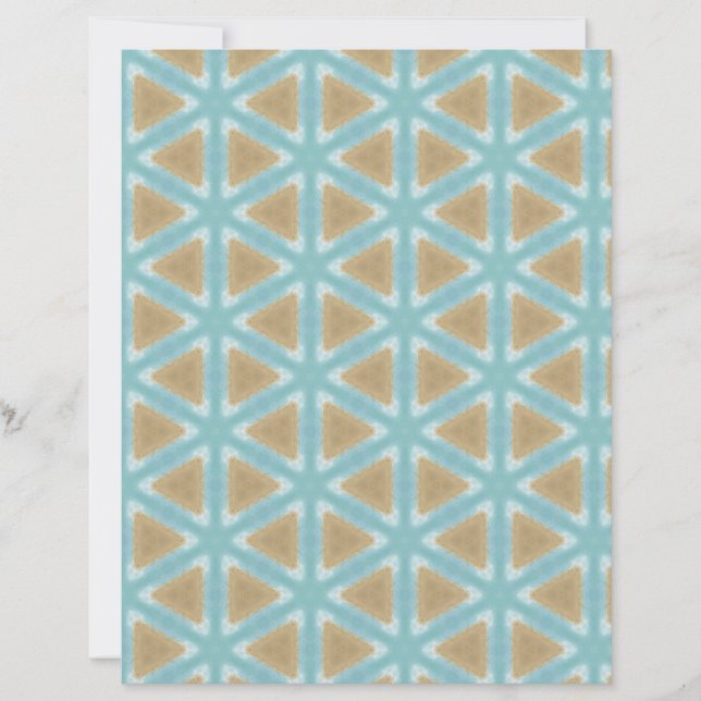 Beige diamonds on Blue watercolor scrapbook paper (Vorderseite)
