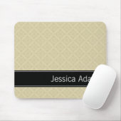 Beige Diamonds Pattern Moderne Berufliche Mousepad (Mit Mouse)