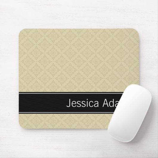 Beige Diamonds Pattern Moderne Berufliche Mousepad (Mit Mouse)