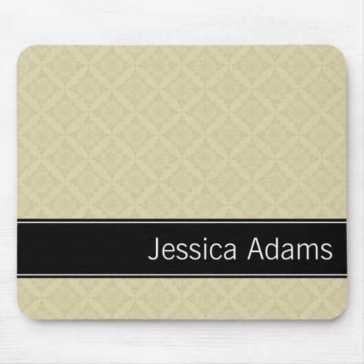 Beige Diamonds Pattern Moderne Berufliche Mousepad (Vorne)