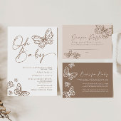 Beige Diaper Raffle Baby Duschkarte Mitteilungskarte