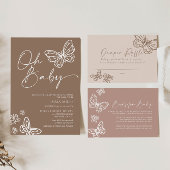 Beige Diaper Raffle Baby Duschkarte Mitteilungskarte