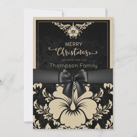 Beige Drehbuch frohe Weihnachten und ein glücklich Einladung