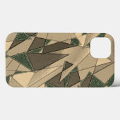 Beige dreieckige Ausschnitt auf dunkelgrünem Hinte Case-Mate iPhone Hülle (Rückseite (Horizontal))