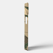 Beige dreieckige Ausschnitt auf dunkelgrünem Hinte Case-Mate iPhone Hülle (Rückseite / Rechts)