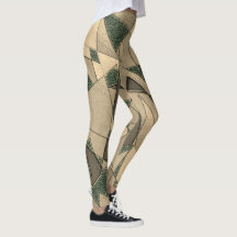 Beige dreieckige Ausschnitt auf dunkelgrünem Hinte