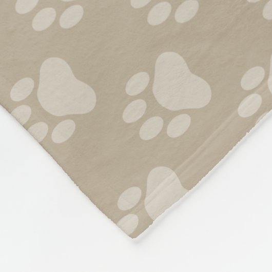 Beige Druckmuster mit Individuelle Name Fleecedecke (Ecke)