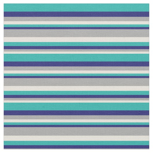Beige, dunkelgrau, Midnight Blue & Light Sea Green Stoff (Nahaufnahme)