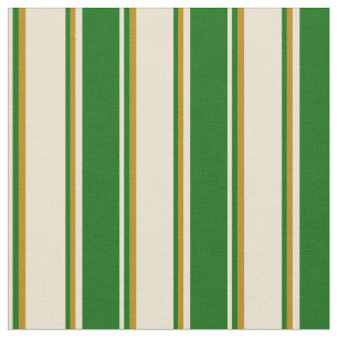 Beige, dunkelgrüne und dunkelgoldene Farbe Stoff