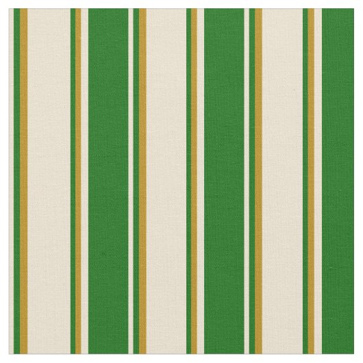 Beige, dunkelgrüne und dunkelgoldene Farbe Stoff (Nahaufnahme)