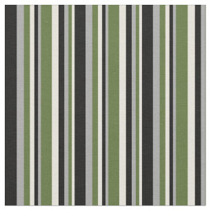 Beige, dunkelolie grün, dunkelgrau und schwarz ge stoff