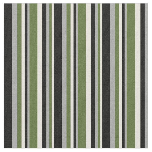 Beige, dunkelolie grün, dunkelgrau und schwarz gef stoff (Nahaufnahme)