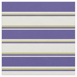 Beige, Dunkelschiefer Blau und dunkle Khaki-Linien Stoff