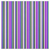 Beige, dunkle Violette, blau, hellgrün und schwarz Stoff (Muster)