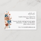 Beige & Dusty Blue Floral Enclosure Card Begleitkarte (Vorderseite)