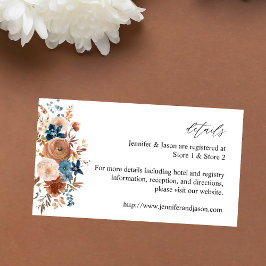 Beige & Dusty Blue Floral Enclosure Card Begleitkarte
