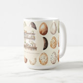 Beige Easter Vintage Kitchen Family Name Kaffeetasse (VorderseiteRechts)