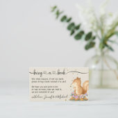 Beige Eichhörnchen Bringen Sie ein Buch Begleitkarte (Stehend Vorderseite)