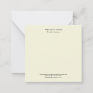 Beige Einfach Schlicht Professionell Modern Minima Mitteilungskarte