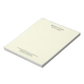 Beige Einfach Schlicht Professionell Modern Minima Notizblock (Rotiert)