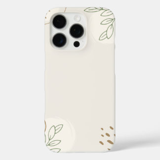 Beige Einfache Florale Wasserfarbe Minimalistische iPhone 16 Pro Hülle