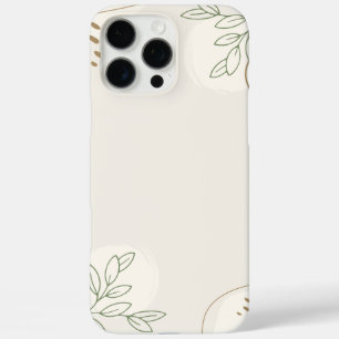 Beige Einfache Florale Wasserfarbe Minimalistische iPhone 16 Pro Max Hülle