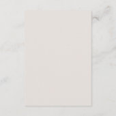 Beige Einfache Minimalistische Foto Hochzeitsdetai Begleitkarte (Rückseite)