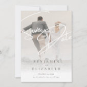 Beige Einfache Romantische Save the Date-Karte Save The Date (Vorderseite)
